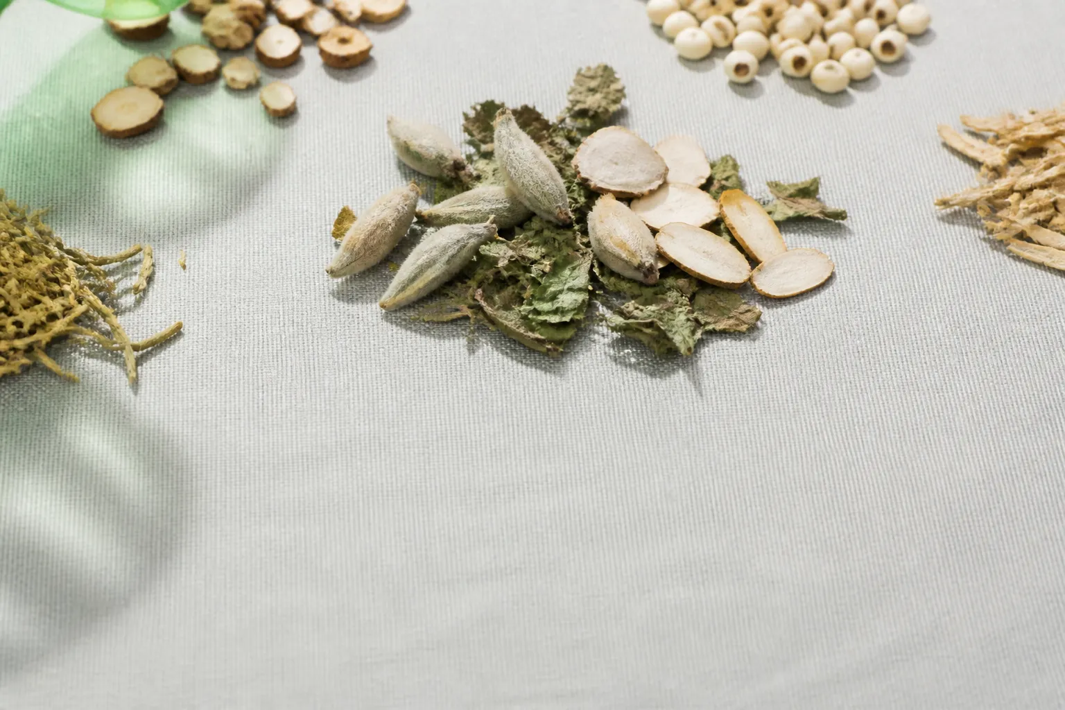 Dried magnolia flower buds, mint, and Bai Zhi for runny nose tea at PULSE TCM