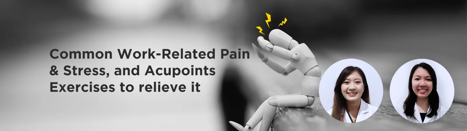 Common Work-Related Pain & Stress, and Acupoints Exercises to relieve it at a PULSE TCM corporate session