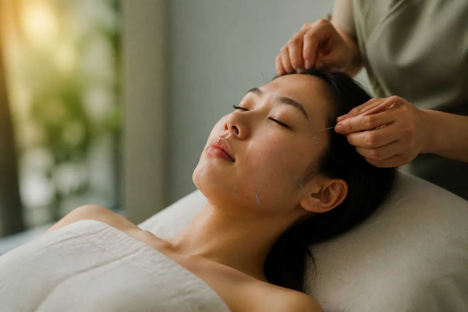 Facial acupuncture for adult acne care at PULSE TCM