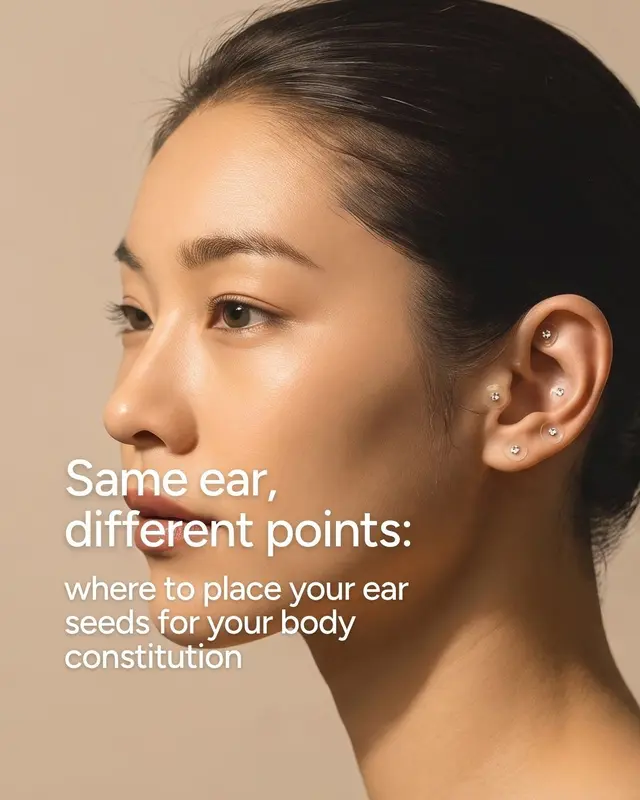 Same ear, different points: here’s where to place your @playbyear_auricular ear seeds based on your unique TCM body cons